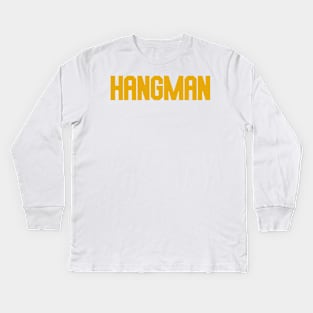 hangman yellow Kids Long Sleeve T-Shirt